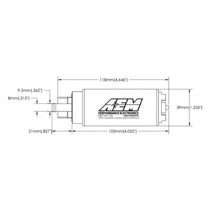 AEM 340LPH E85 High Flow In-Tank Fuel Pump