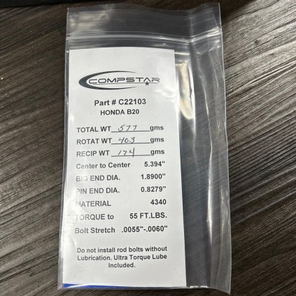 Compstar H Beam Connecting Rods B20B