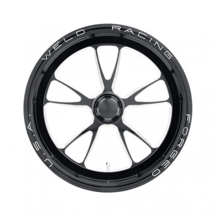 Weld Full Throttle 1-Piece 15x3.5 / Anglia Spindle MT / 1.75in. BS Black Wheel