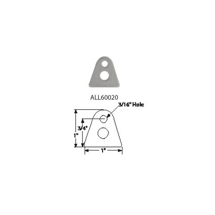 Allstar 1/16in Flat Tabs 10pk 3/16in Hole ALL60020