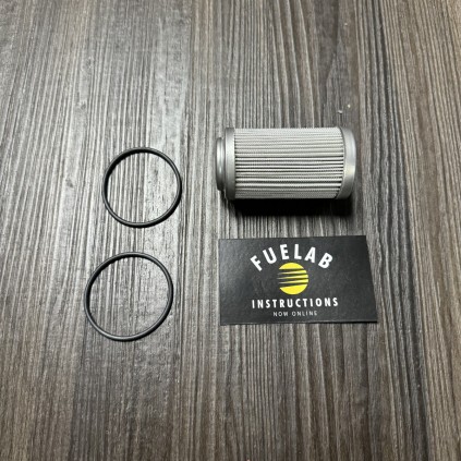 Fuelab 6 Micron Micro-Fiberglass Replacement Element - 3in w/2 O-Rings