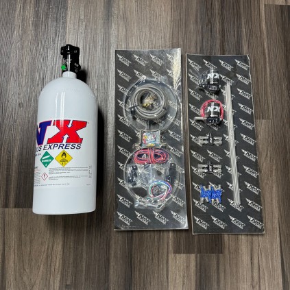 Nitrous Express Direct Port 4cyl Wet Kit 10lbs Bottle