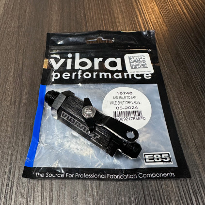 Vibrant -6AN to -6AN Male Shut Off Valve