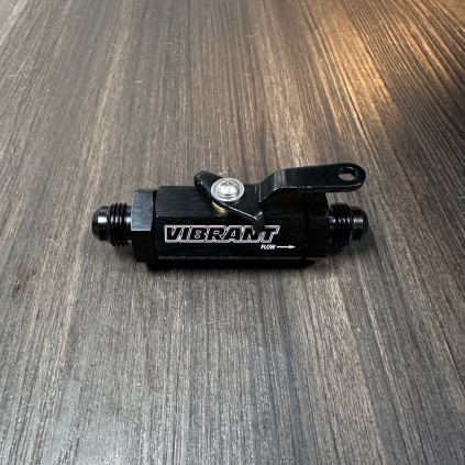 Vibrant -6AN to -6AN Male Shut Off Valve