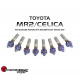 SpeedFactory Racing Toyota MR2 / Celica Titanium Exhaust Manifold Stud Kit Burnt