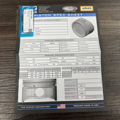 CP Pistons Nissan SR20DE 86mm Bore