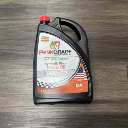 PennGrade Oil 20w50 Semi-Synthetic 5 qt Jug